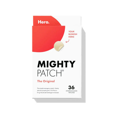 Mighty Patch™ Original patch from Hero Cosmetics - Hydrocolloid Acne Pimple Patch for Covering Zits and Blemishes in Face and Skin Vegan-friendly and Not Tested on Animals (36 Count)